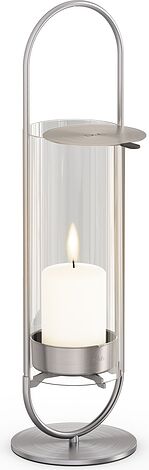 HOEFATS Latarnia Oval 35 cm srebrna 00270