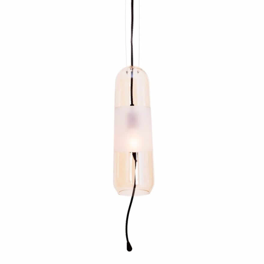 Sypialniana lampa wisząca Mauri P0589 Maxlight sopel szampańska czarna