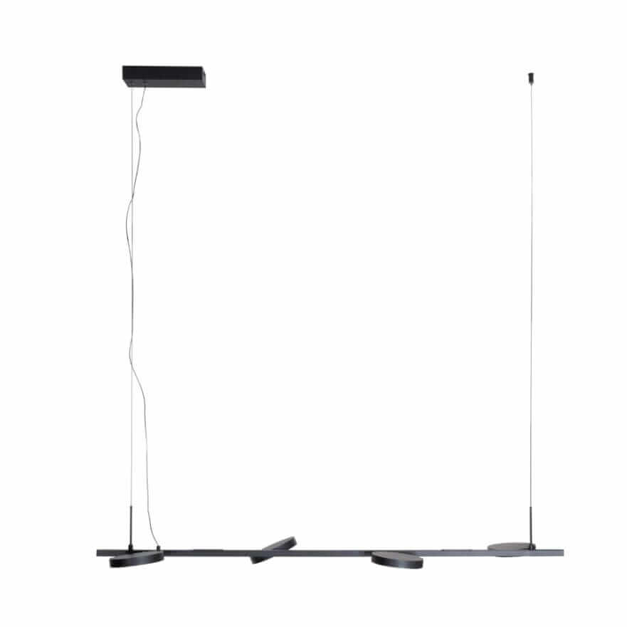 Wisząca lampa Ibiza P0529 Maxlight LED 8W 3000K dyski metalowe czarne