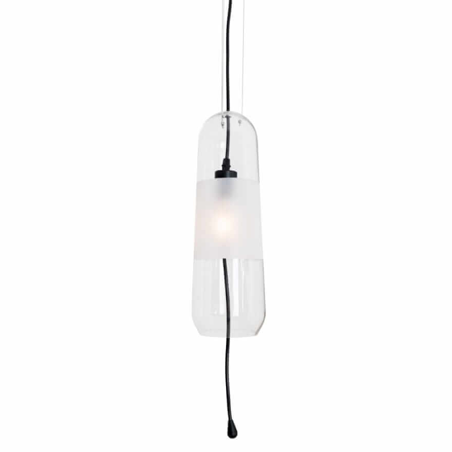 Zwieszana lampa do salonu Mauri P0588 Maxlight przezroczysty czarny