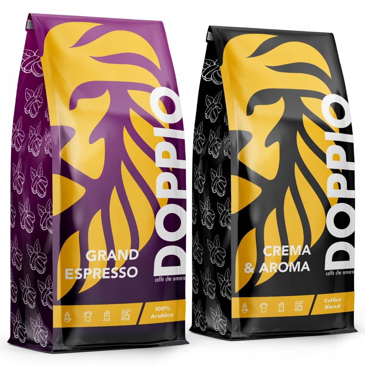 Kawa Ziarnista Do Ekspresu Doppio Grand & Crema 2Kg- 100% Arabica-Blue Orca