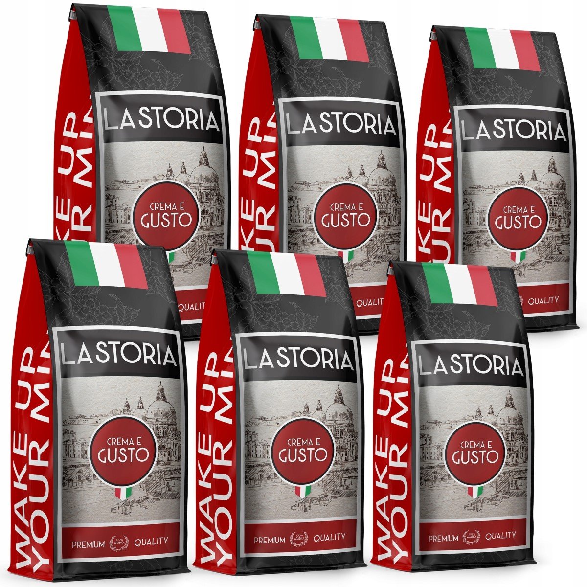 Kawa Ziarnista La Storia - Crema E Gusto 6X1Kg - Świeżo Palona - Blue Orca