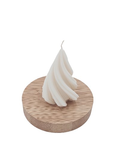 Sojowa świeczka zapachowa 8,5cm 69,4g Choinka zawijana świder Wanilia