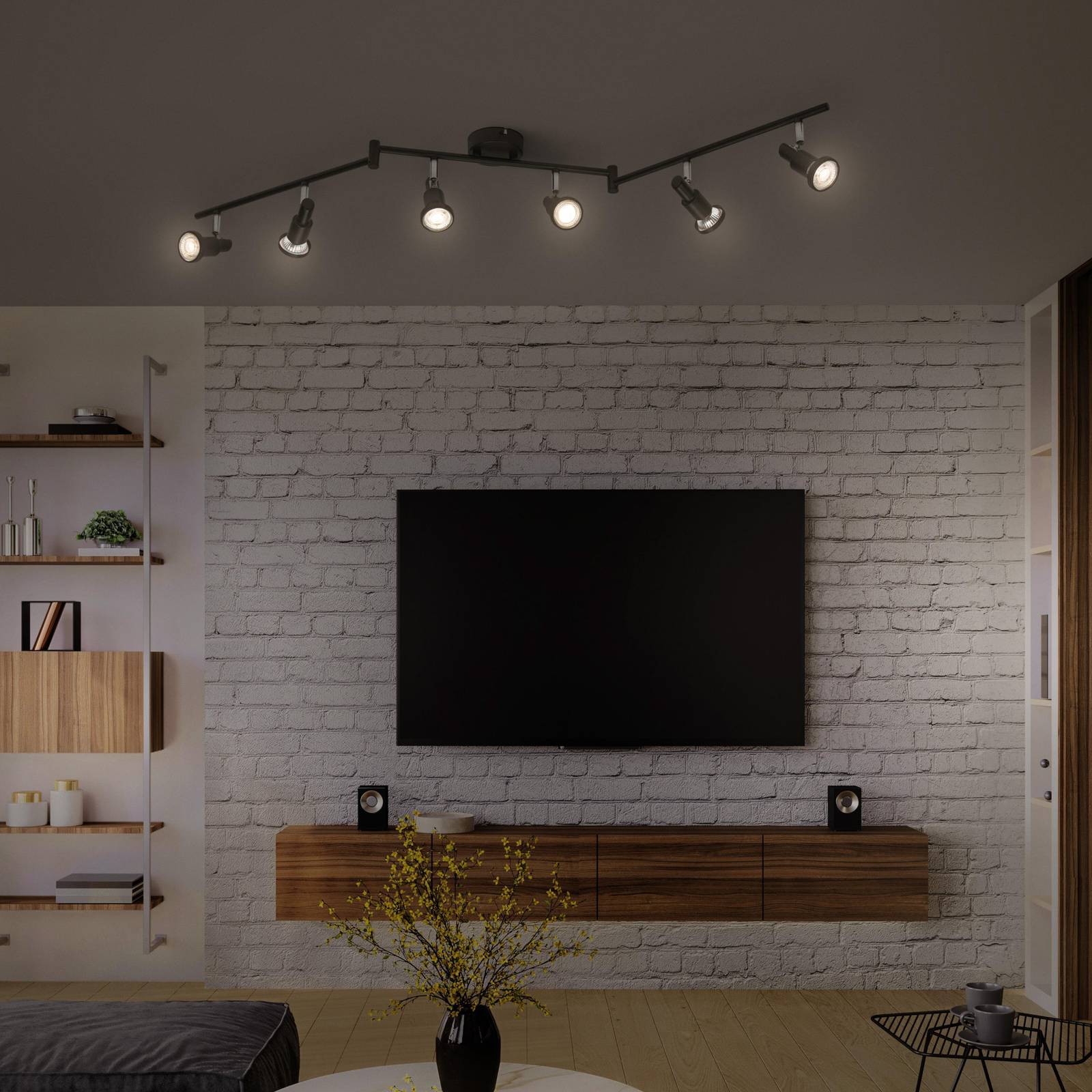 LEDVANCE Reflektor sufitowy LED GU10, 6-punktowy, czarny
