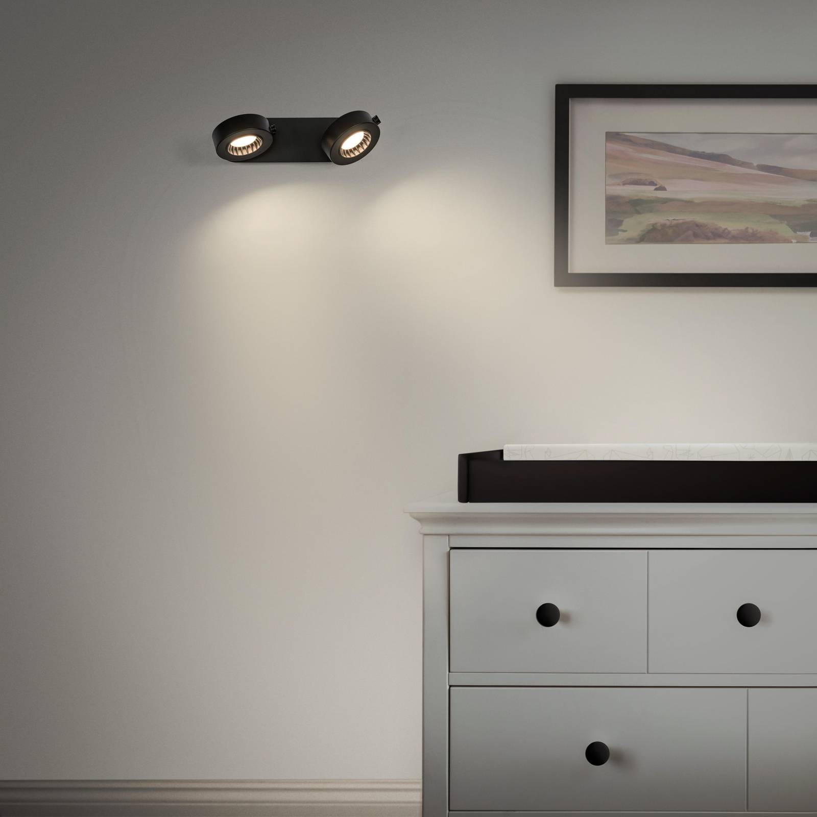 LEDVANCE Reflektor sufitowy LED Venus, 3000 K, 2-punktowy, czarny