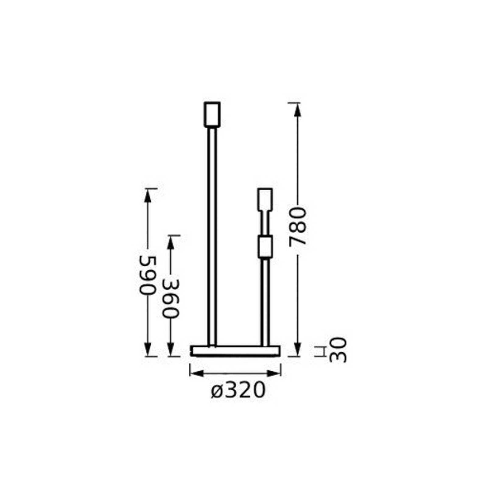 LEDVANCE lampa stojąca Decor Stick 3-punktowa. Wysokość 78cm, ciemnoszara