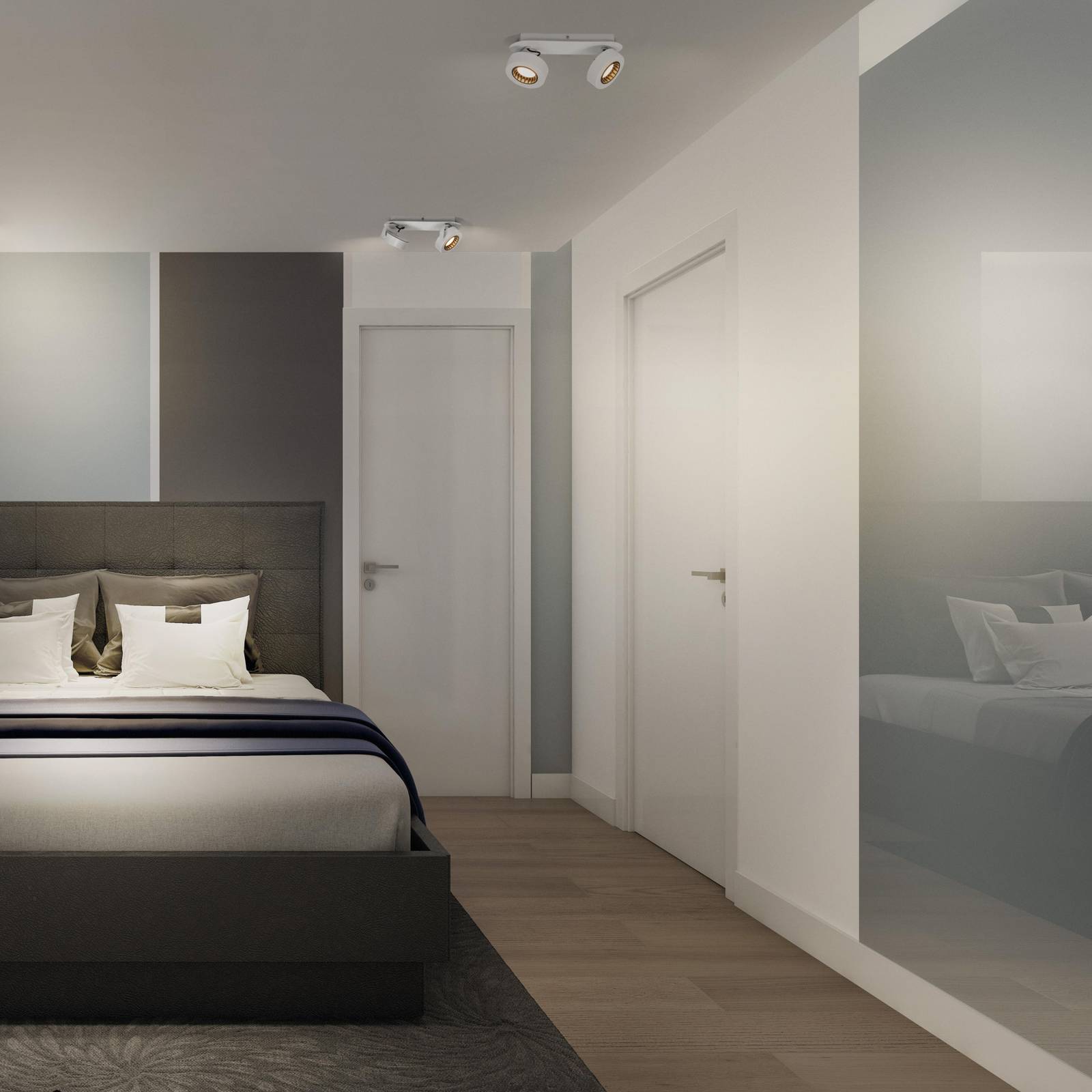 LEDVANCE Reflektor sufitowy LED Venus, 3000 K, 2-punktowy, biały