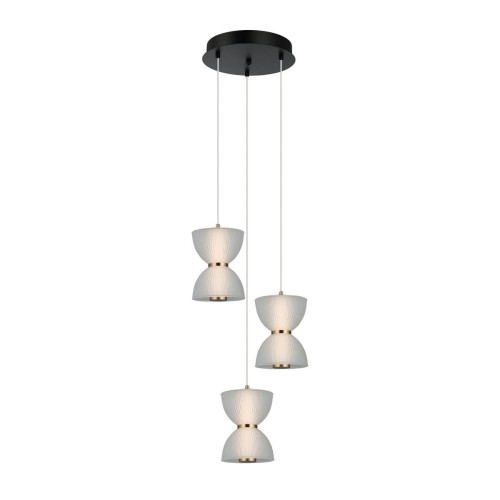 Tica lampa wisząca 3xLED/22W czarna PND-83949-3-BK