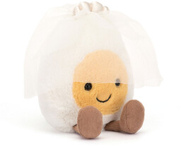 MASKOTKA JELLYCAT Jajko Pana Młoda w welonie - 14 cm