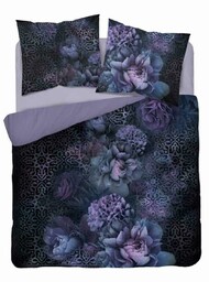 Detexpol Pościel bawełniana 220x200 fioletowa kwiaty 4860 A Holland 73