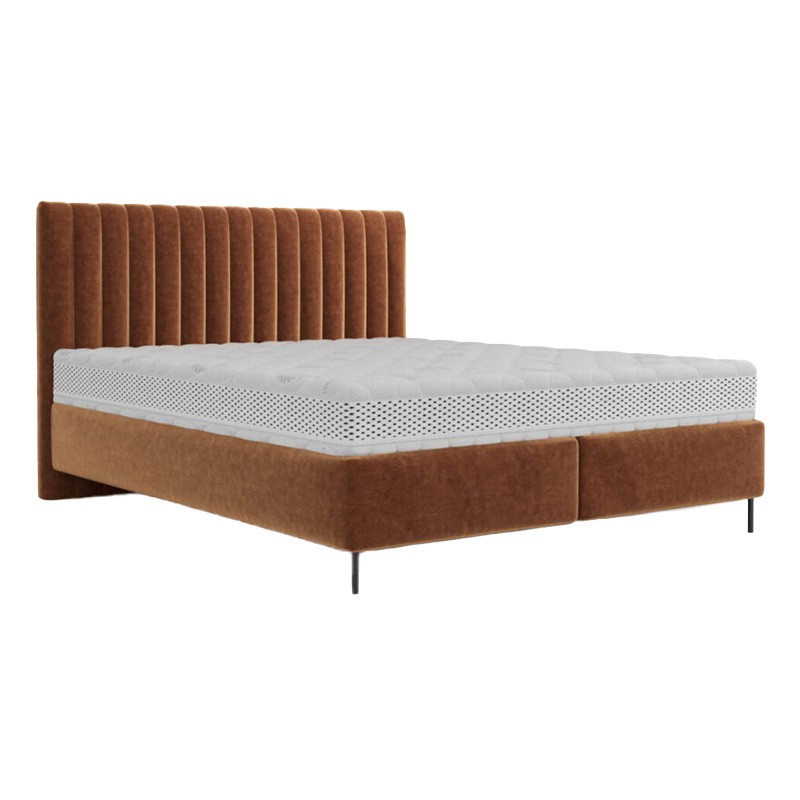 Łóżko FIORE COMFORTEO tapicerowane : Rozmiar - 140x200, Tkanina - Grupa I, Pojemnik  - Z pojemnikiem