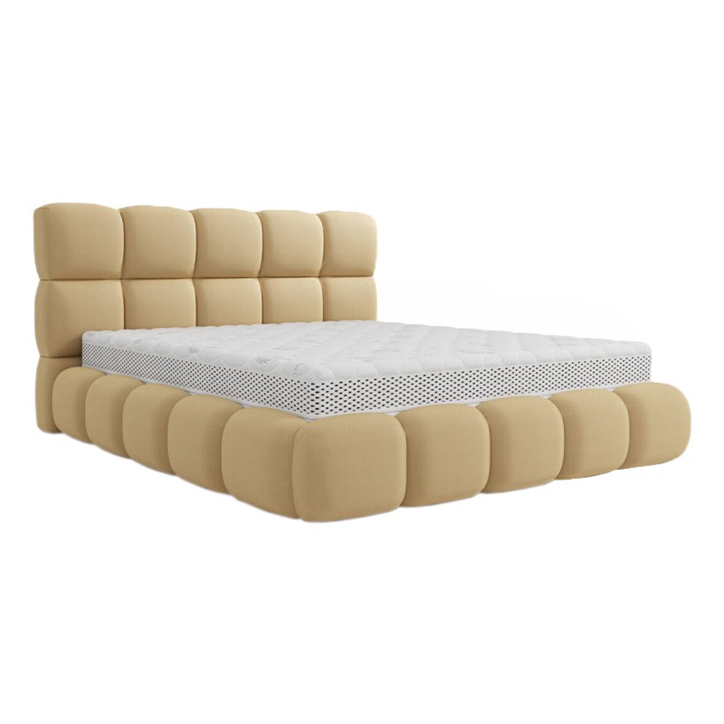 Łóżko CHERRY COMFORTEO tapicerowane : Rozmiar - 140x200, Pojemnik  - Bez pojemnika, Tkanina - Grupa IV