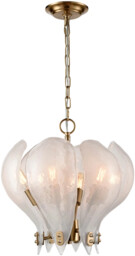 LAMPA WISZĄCA Cannes metalowy, mosiężny stelaż, szklany klosz, modern classic, mała