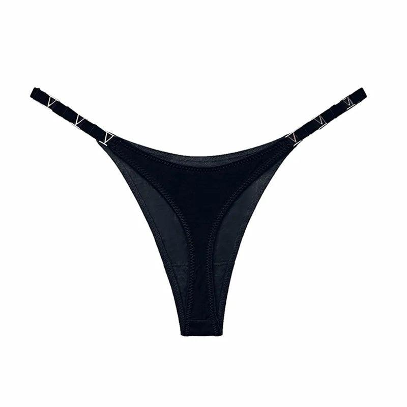 Stringi z wysokim stanem - Czarny XL