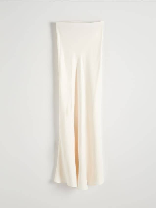 Reserved - Spódnica z wiskozy - biały