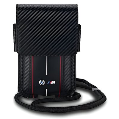 Torebka BMW Wallet Bag Carbon Red Stripes (BMPSP15XMSCAKR) czarne