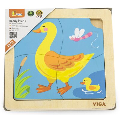 VIGA DREWNIANE PUZZLE NA PODKŁADCE KACZUSZKA 51314 51314