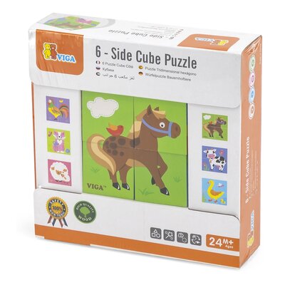 VIGA drewniane kostki-puzzle, Farma