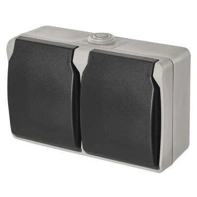 LEDart podwójne IP44 szaro-czarne