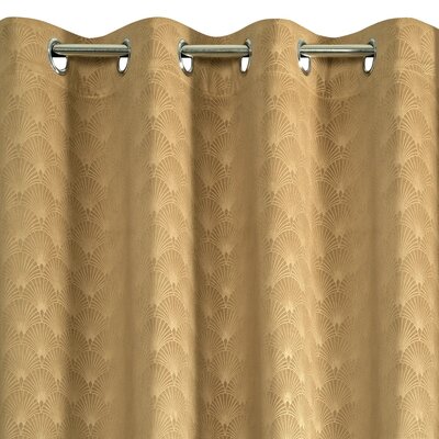 Euro Firany Zasłona Velvet Julia 140 x 250 Przelotka Żółty 1224486