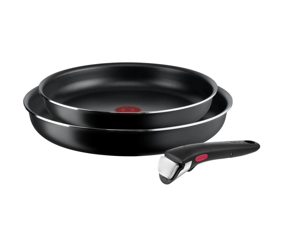 Tefal - Zestaw patelni 3 szt INGENIO EASY COOK & CLEAN BLACK