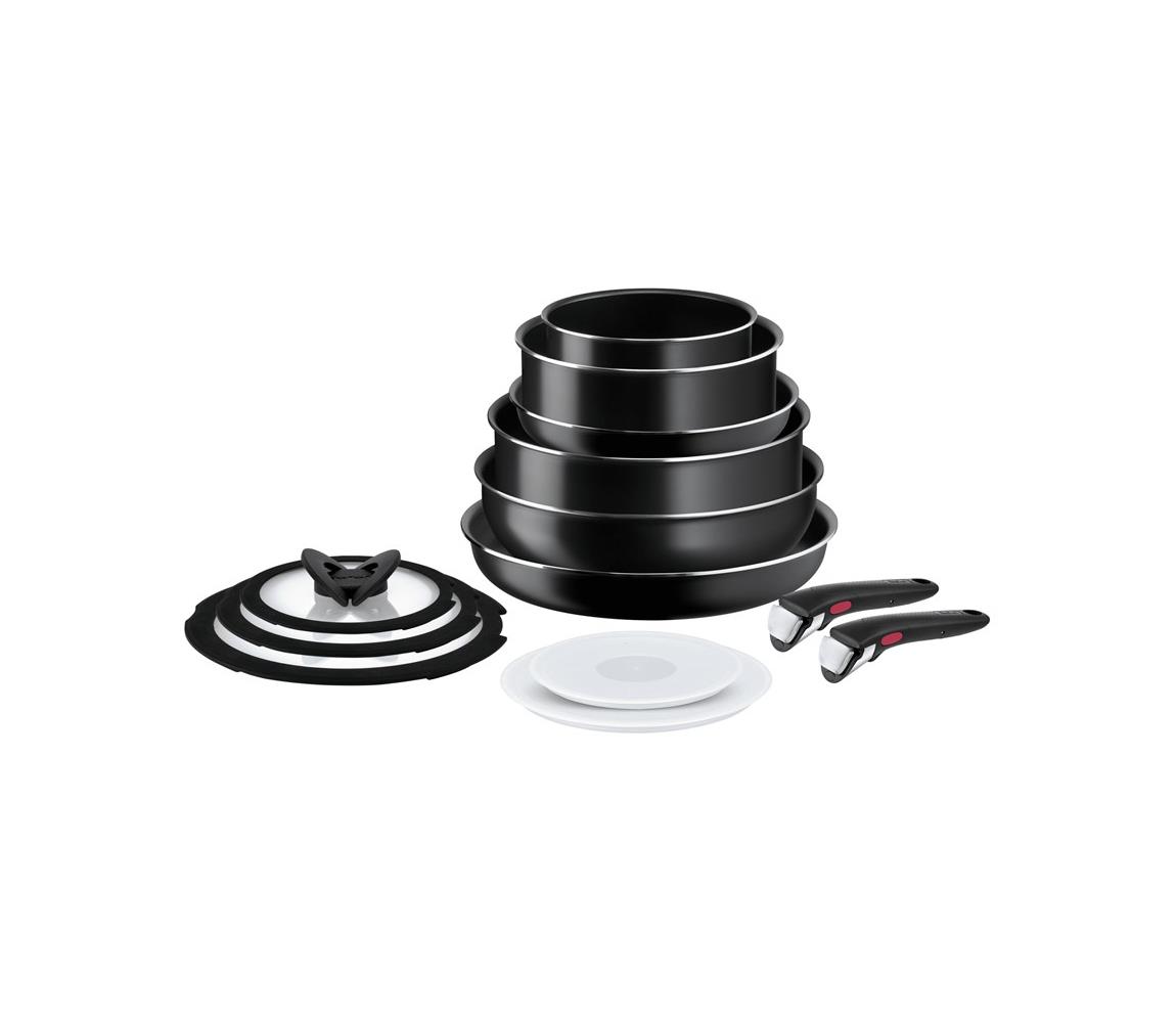 Tefal - Zestaw naczyń kuchennych 13 szt INGENIO EASY COOK & CLEAN BLACK