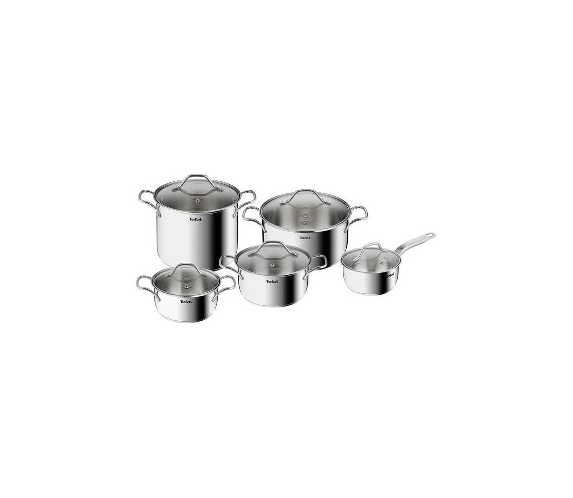 Tefal - Zestaw garnków 10 szt INTUITION stal nierdzewna