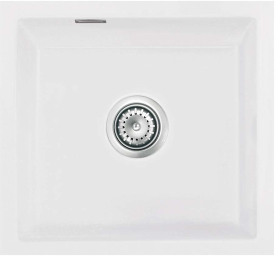 Zlewozmywak ceramiczny SYSTEMCERAM Mera 42 U Polar Korek automatyczny 5301 02