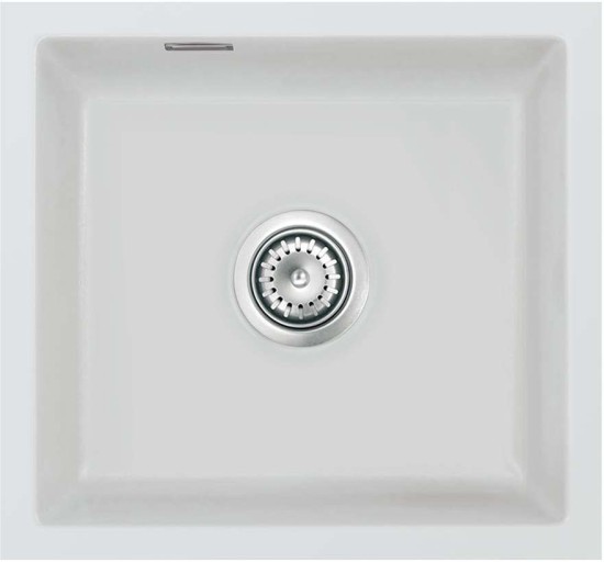 Zlewozmywak ceramiczny SYSTEMCERAM Mera 42 U Alu Korek automatyczny 5301 02