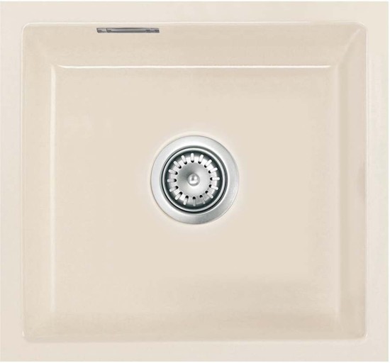 Zlewozmywak ceramiczny SYSTEMCERAM Mera 42 U Magnolie Korek manualny 5301 01