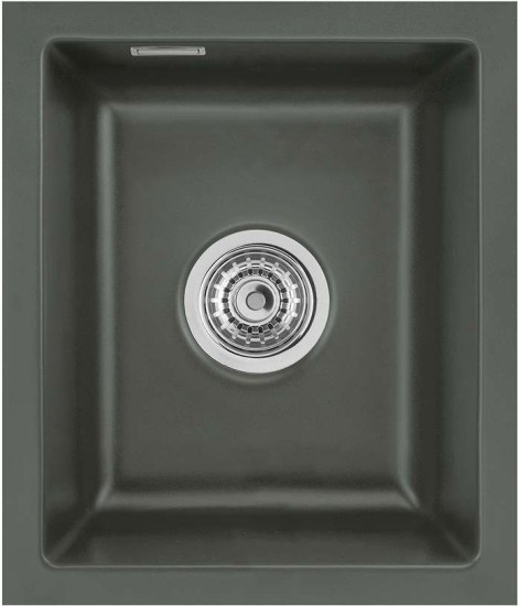 Zlewozmywak ceramiczny SYSTEMCERAM Mera 32 U Lava Korek automatyczny 5361 02