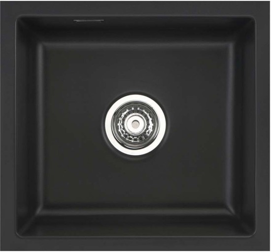 Zlewozmywak ceramiczny SYSTEMCERAM Mera 42 U Nigra Korek automatyczny 5301 02
