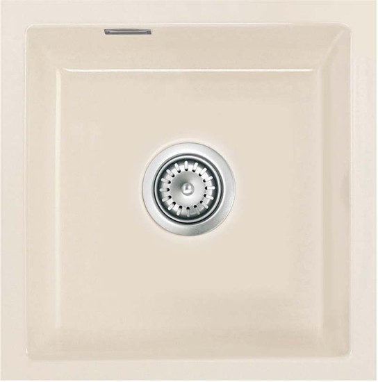 Zlewozmywak ceramiczny SYSTEMCERAM Mera 40 U Magnolie Korek automatyczny 5356 02