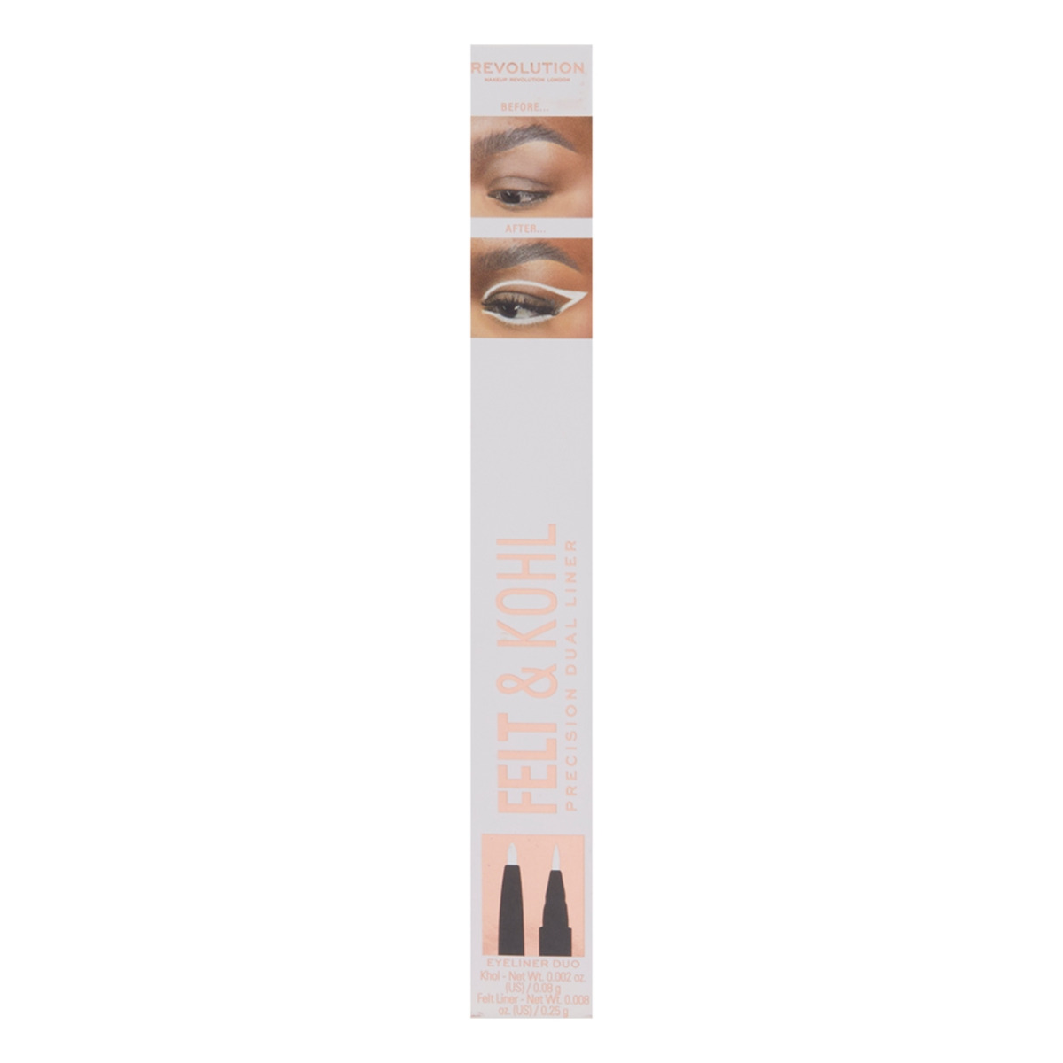 MAKEUP REVOLUTION Felt & Kohl Eyeliner White 0,16g White 0.2 g