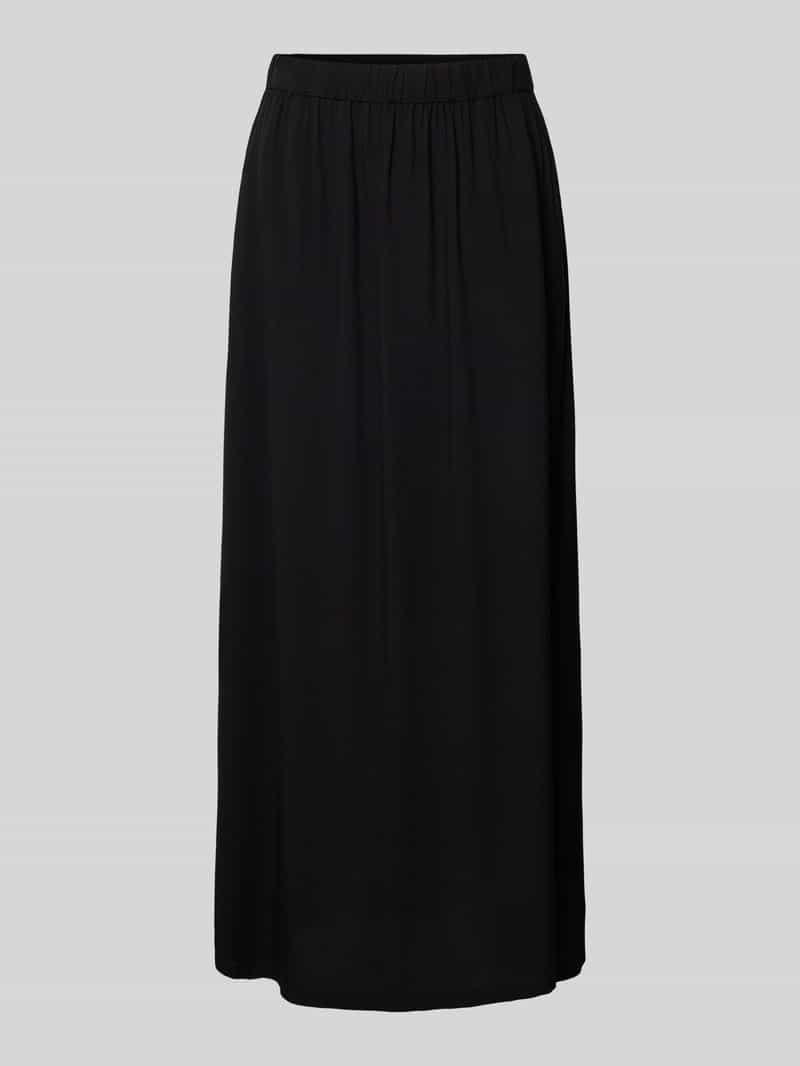Długa spódnica z wiskozy z elastycznym paskiem