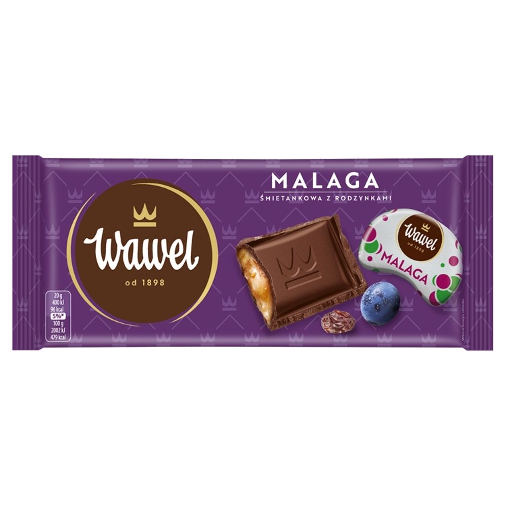 Czekolada nadziewana Malaga Wawel 92g