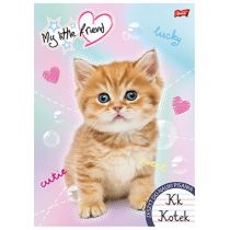 Unipap Zeszyt A4 My Little Friend laminowany linia podwójna dwukolorowa 32 kartki