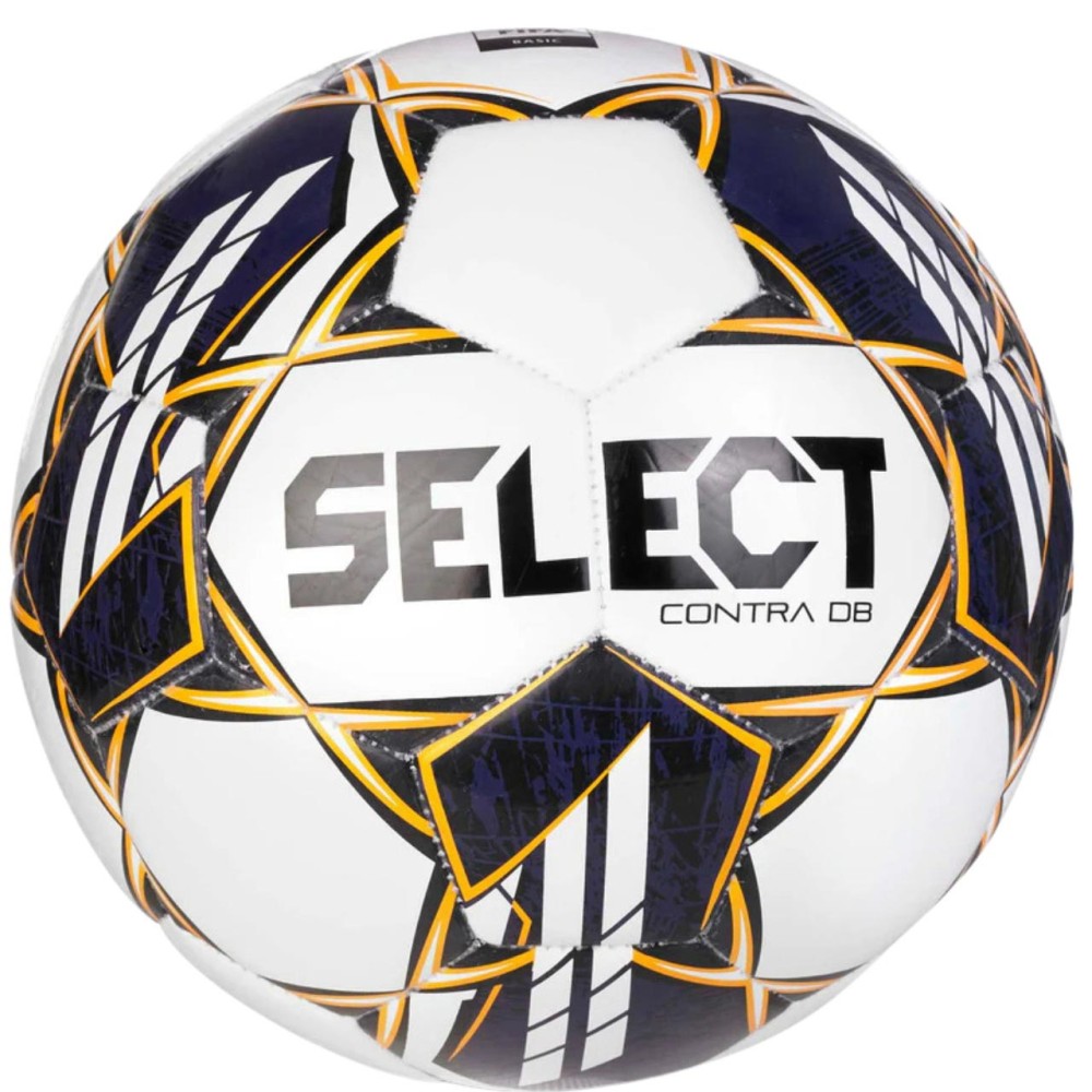 Piłka nożna Select Contra DB FIFA Basic v23 biało-purpurowa 18329 - rozmiar piłek - 5