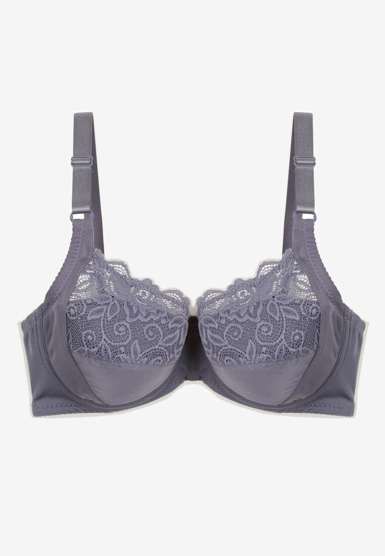 Granatowy Biustonosz Full Cup Vikiisi