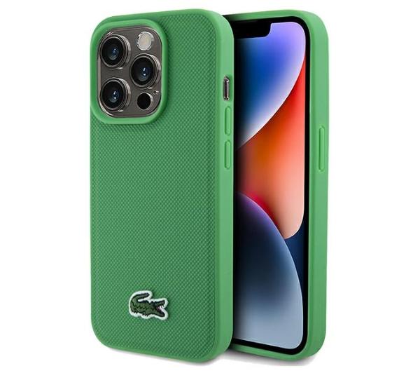 Lacoste LCHMP15XPVCN Hardcase Iconic Petit Pique MagSafe do iPhone 15 Pro Max Zielony