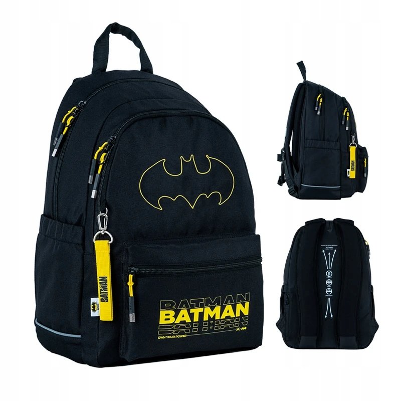 Plecak do szkoły dla chłopców ortopedyczny podświetlanie Led DC Batman Kite