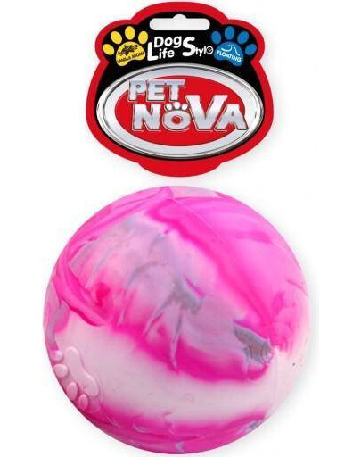 PET NOVA Piłka pełna pływająca dla psa aromat waniliowy 8 cm multikolor