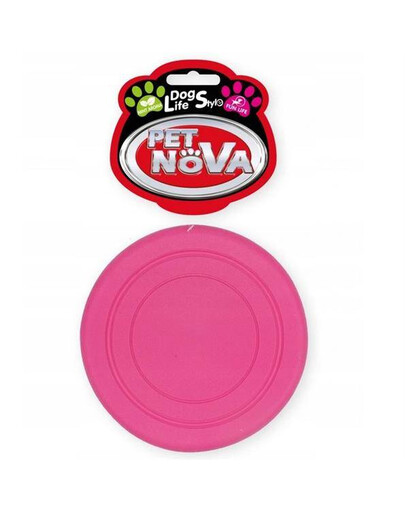 DOG LIFE STYLE Frisbee 18cm różowe, aromat mięta - zabawka dla psa