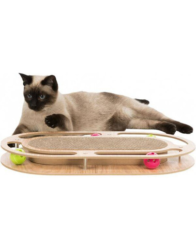 Trixie Drapak kartonowy z zabawkami i kocimiętką