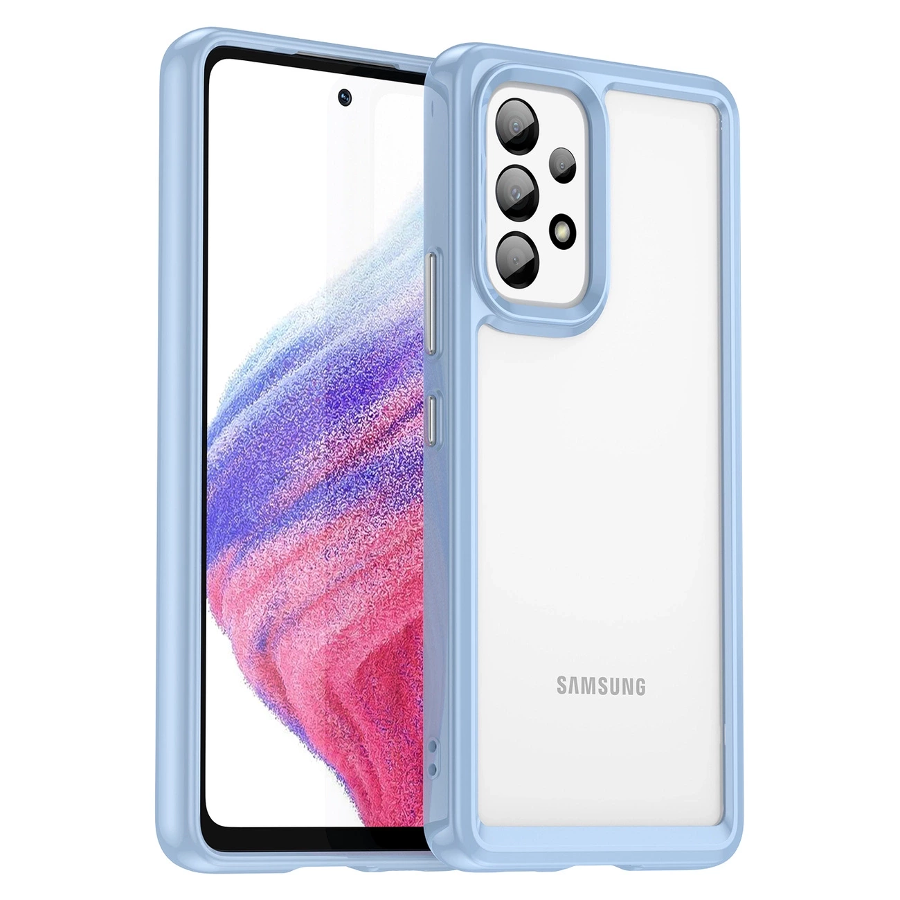 Outer Space Case etui Samsung Galaxy A53 5G pokrowiec z elastyczną ramką niebieskie