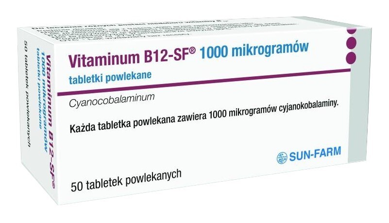 Vitaminum B12-SF, 50 tabletek