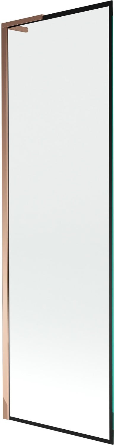 Mexen Next L parawan nawannowy 1-skrzydłowy 60 x 150 cm, czarny wzór, różowe złoto - 895-060-000-03-70-60