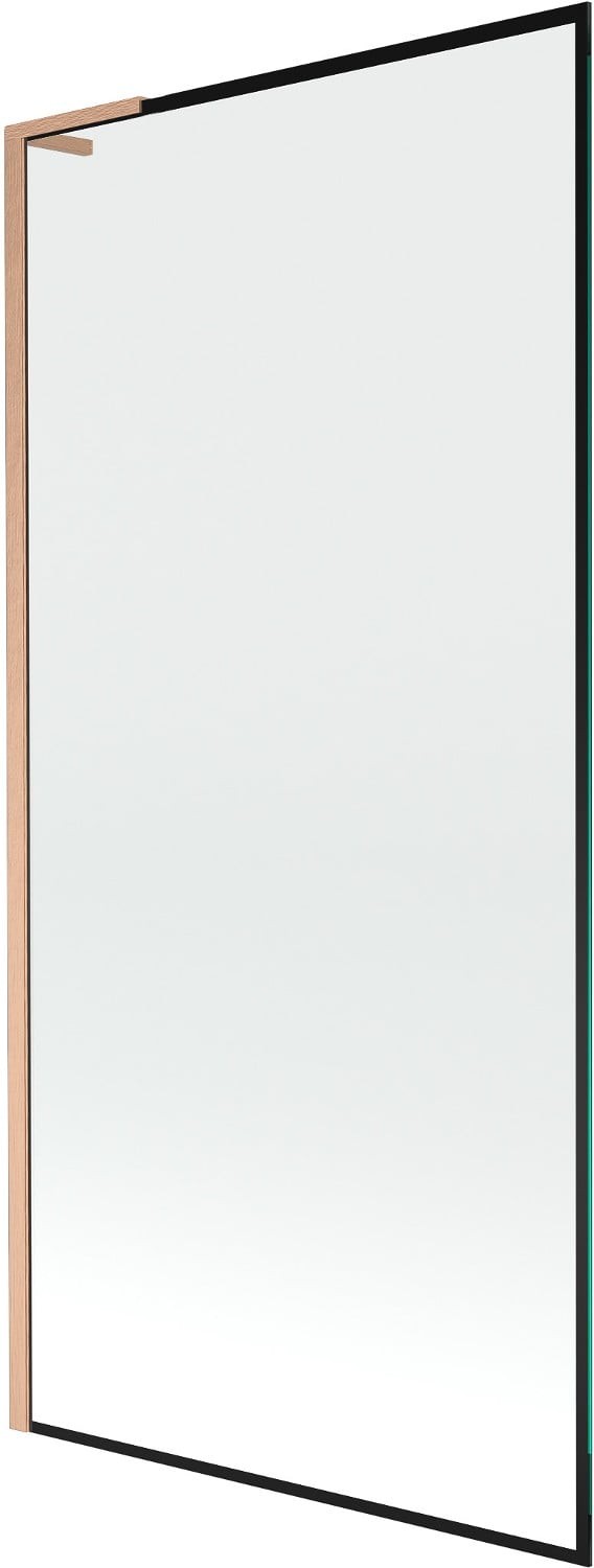 Mexen Next L parawan nawannowy 1-skrzydłowy 90 x 150 cm, czarny wzór, miedź szczotkowana - 895-090-000-03-70-65