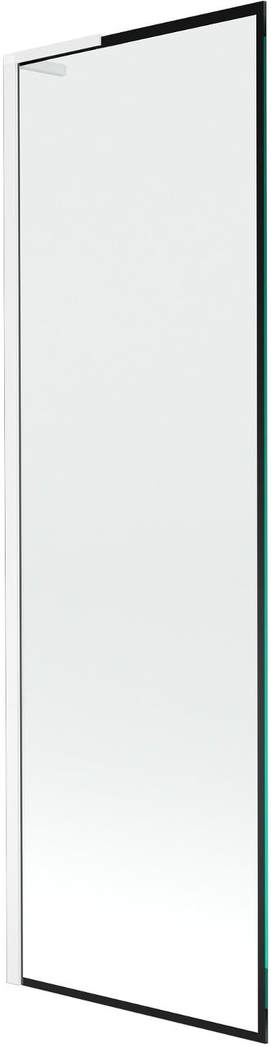 Mexen Next L parawan nawannowy 1-skrzydłowy 60 x 150 cm, czarny wzór, biały - 895-060-000-03-70-20