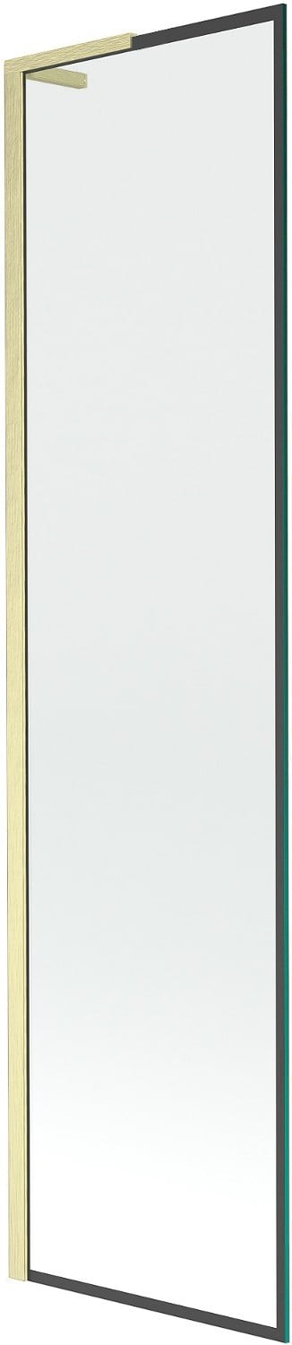 Mexen Next L parawan nawannowy 1-skrzydłowy 50 x 150 cm, czarny wzór, złoty szczotkowany - 895-050-000-03-70-55